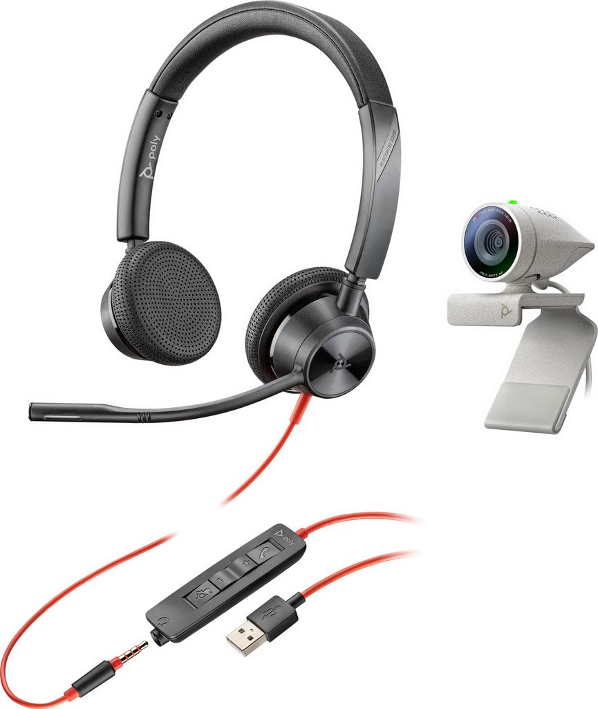 Poly Studio P5 USB HD Webcam Bundle mit Blackwire C3325 Produktbild 