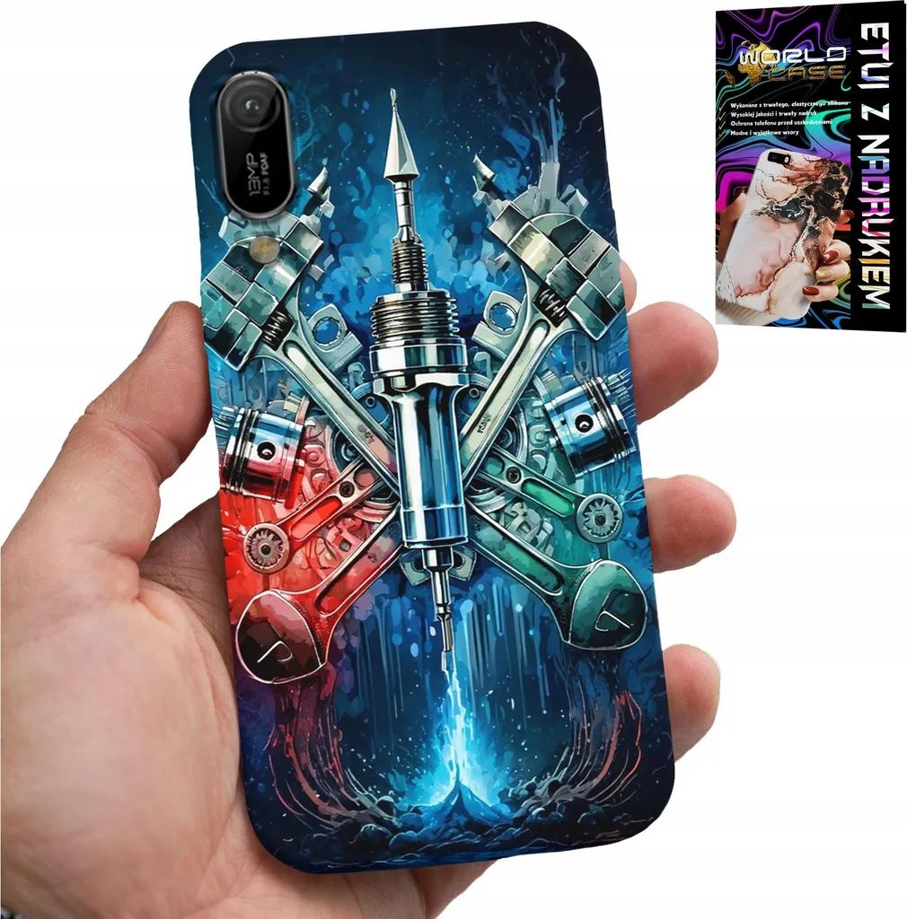 Huawei Y6 2019 Case - Design Motore Meccanico - Vetro Temperato Chic