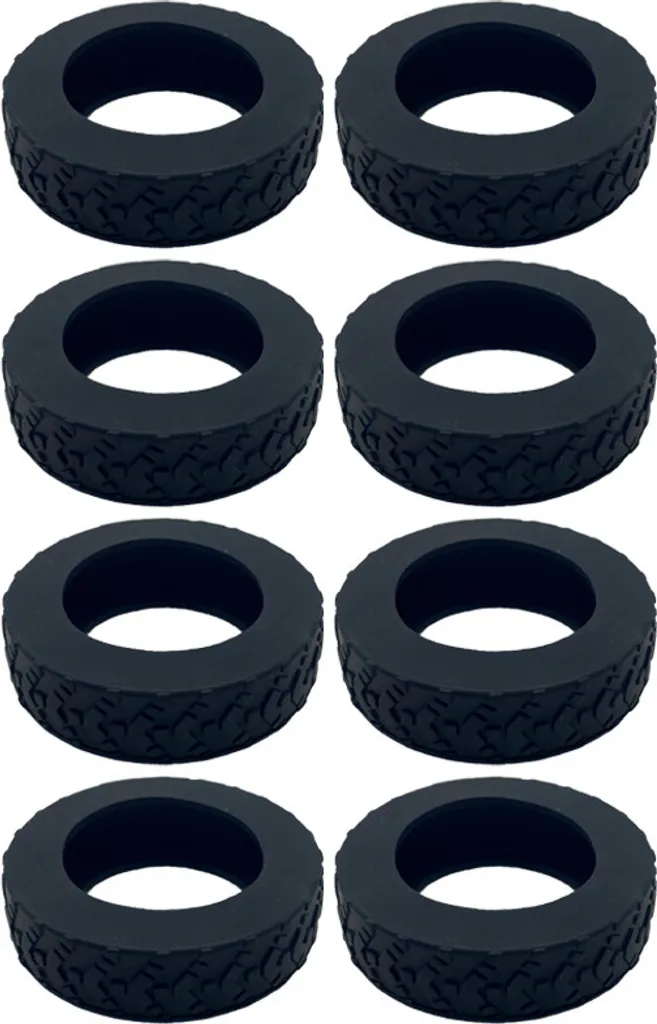 Protezioni Ruote Valigia INF Silicone Nero 8 Pezzi | Salva Ruote Trolley