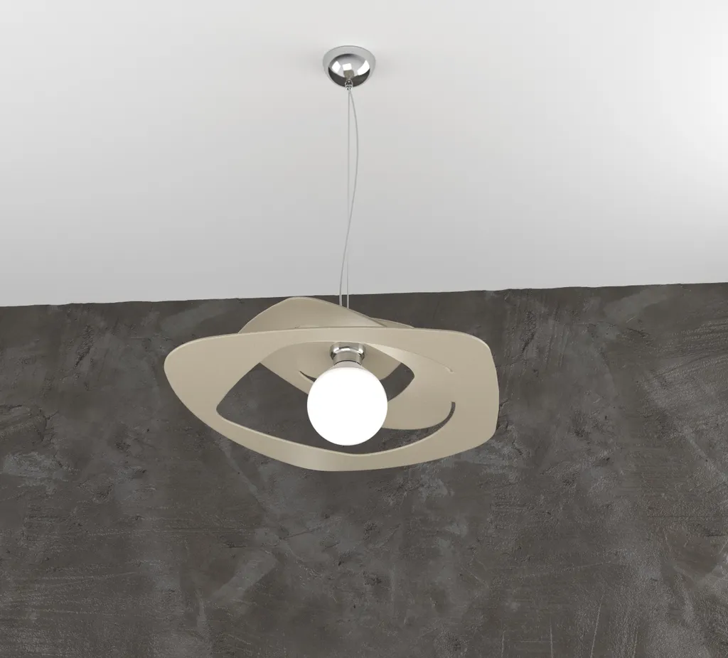 Grande suspension moderne sable 50cm - Solution éclairage design E27