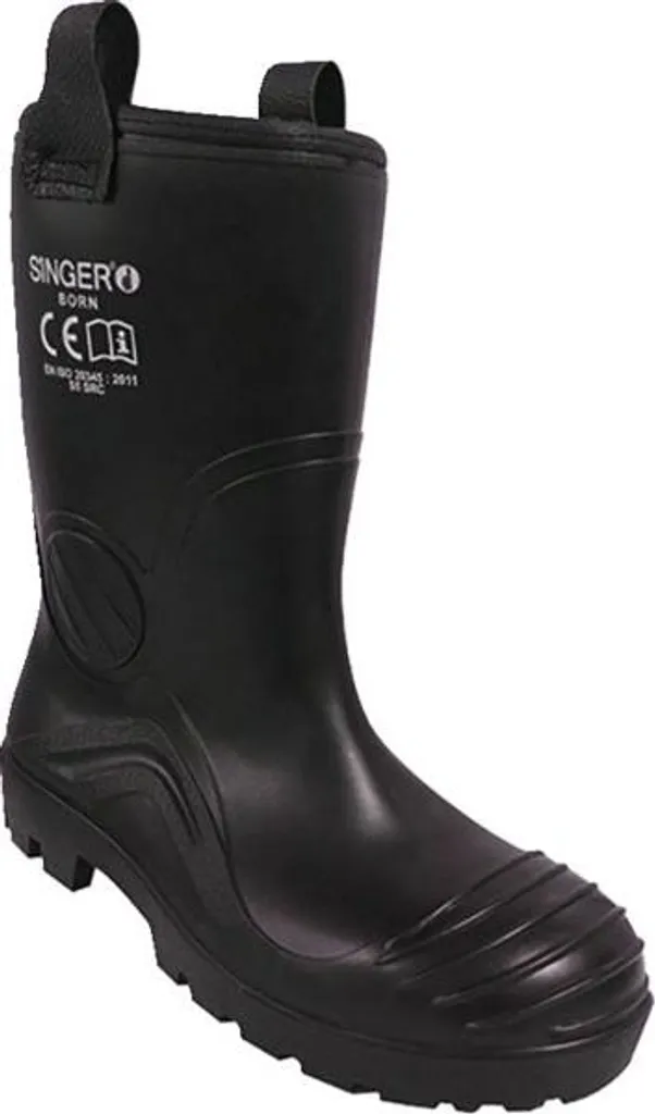 Botte de sécurité hiver BORNE44 Noir Tige PVC Nitrile Fourrée - T.44