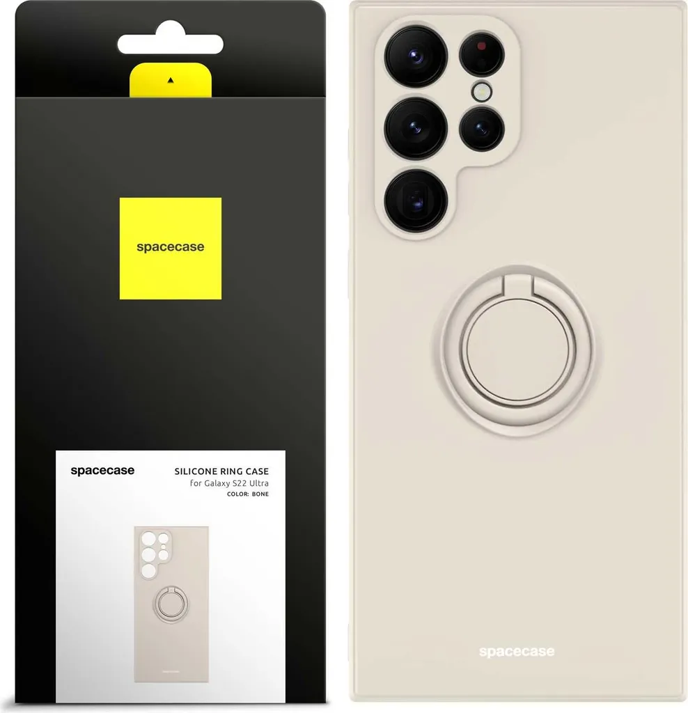 SPACECASE Galaxy S22 Ultra Cover Silicone Beige - Business Edition