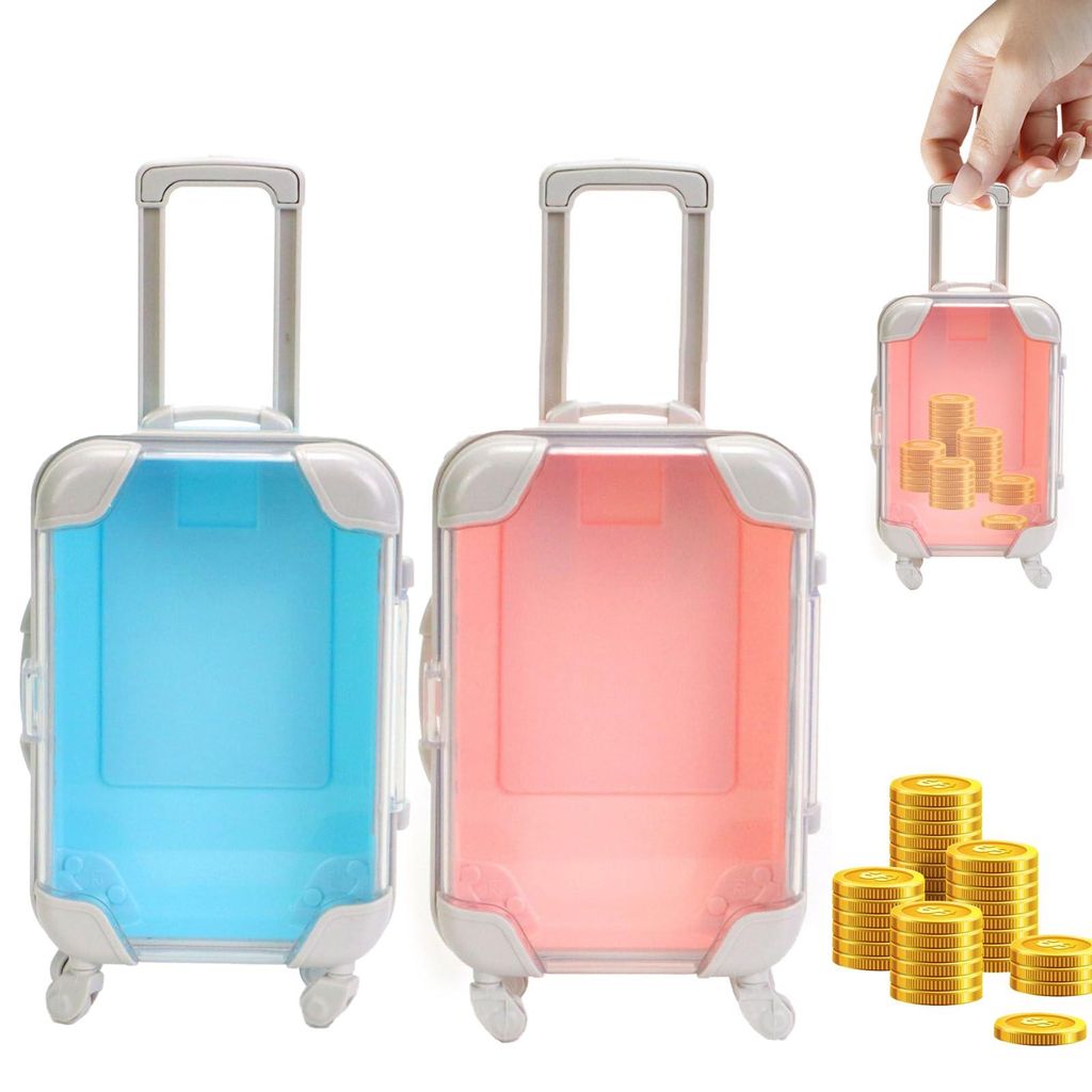2 Mini-Koffer-Geschenkboxen, Miniatur-Reiseetuis für Geldgeschenke