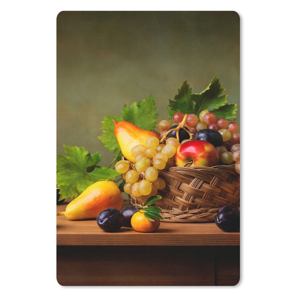 MuchoWow Mauspad Mousepad Rustikal - Korb - Obst - Stilleben 40x60 cm - Mousepads - Maus Mat - Pad - Mausunterlage - Schreibtisch Accesoire