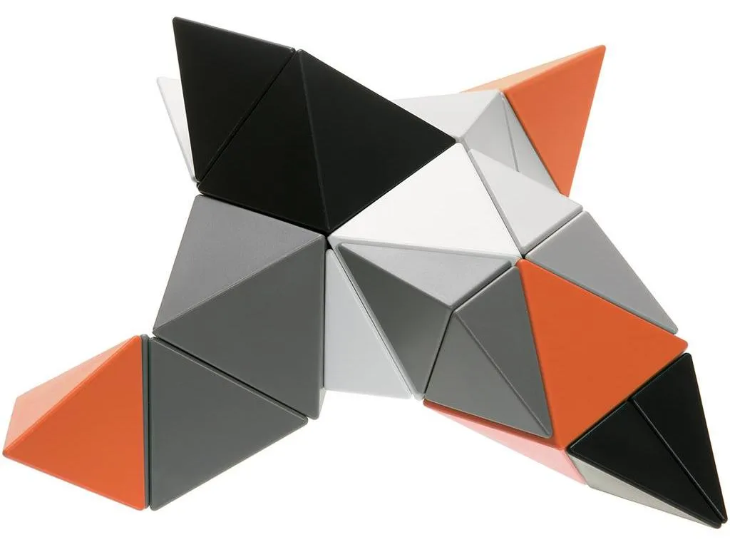 Trido Magnétique Grand format Gris et Orange : Formes 3D haute qualité - 3