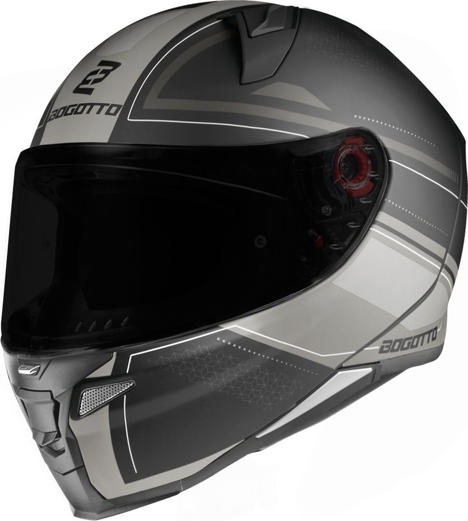 Bogotto FF110 Cinder Helm, schwarz matt/titan, XS