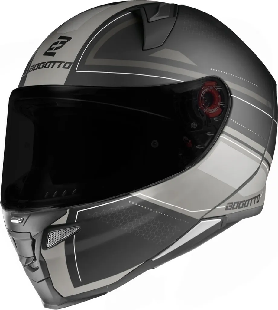 Bogotto FF110 Cinder casque intégral noir mat et titane en taille XL