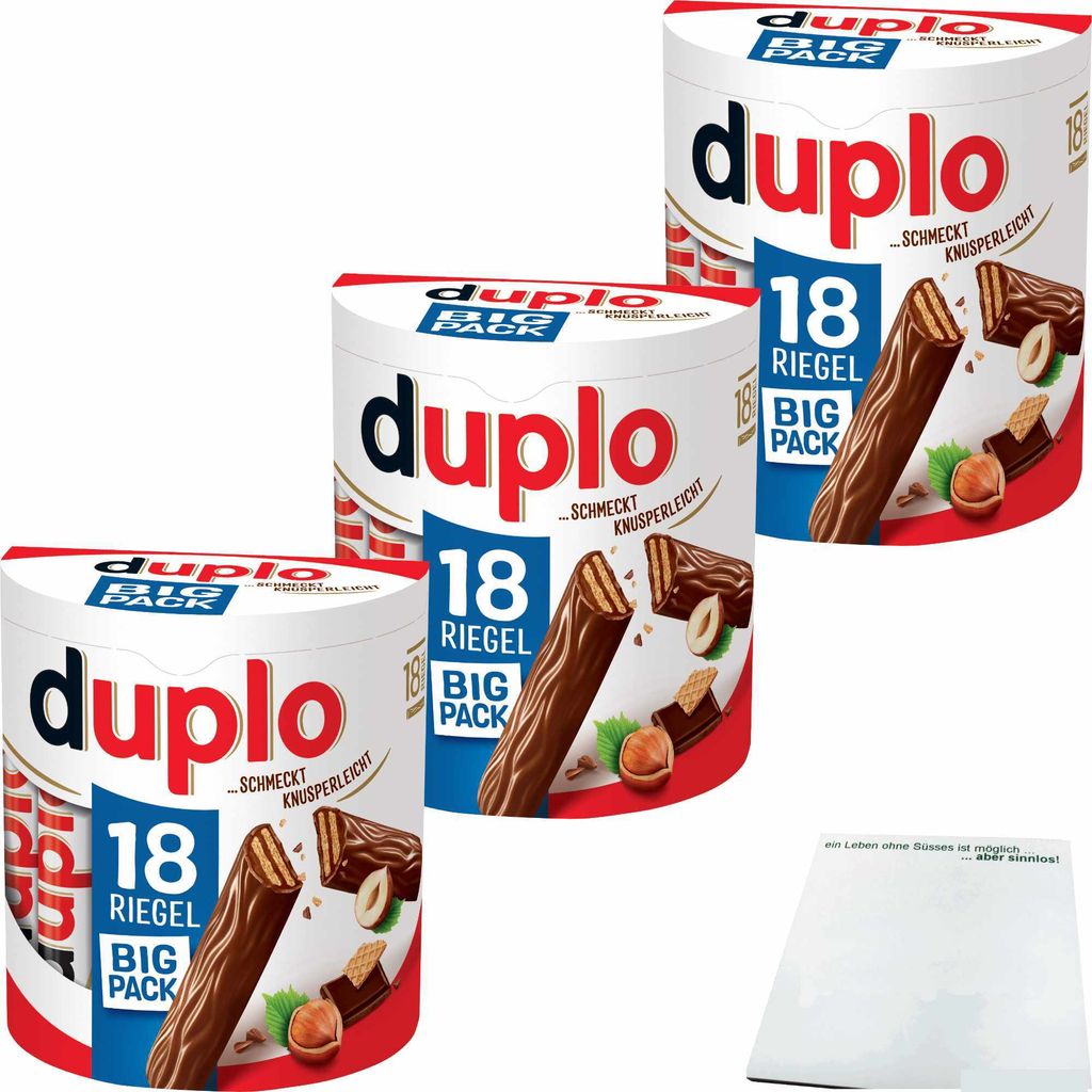 Duplo Big Pack 18 Riegel 3er Pack (3x327g Packung) + usy Block