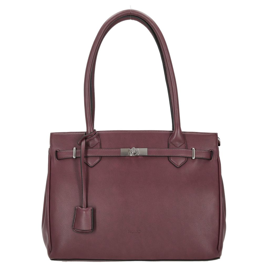 Borsa Shopper Picard Sidle In Pelle – Rosso Lipstick, 36x29x15 Cm, Interni Organizzati, Con Piedini, 680g
