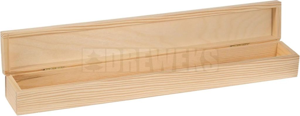 An open wooden box.