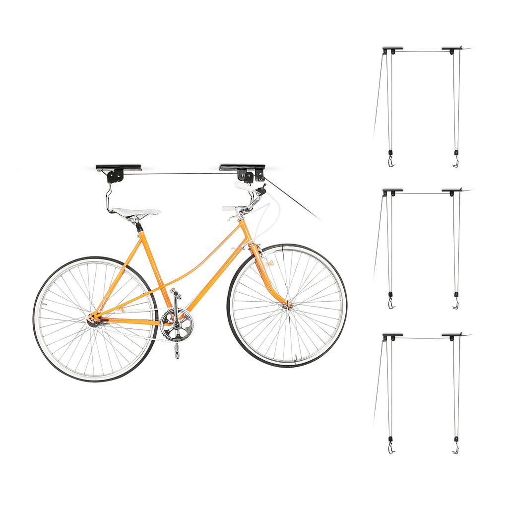 Fahrradlift Fahrradaufhängung 20kg Deckenhalter Fahrradgarage Halter Seilzug DE 