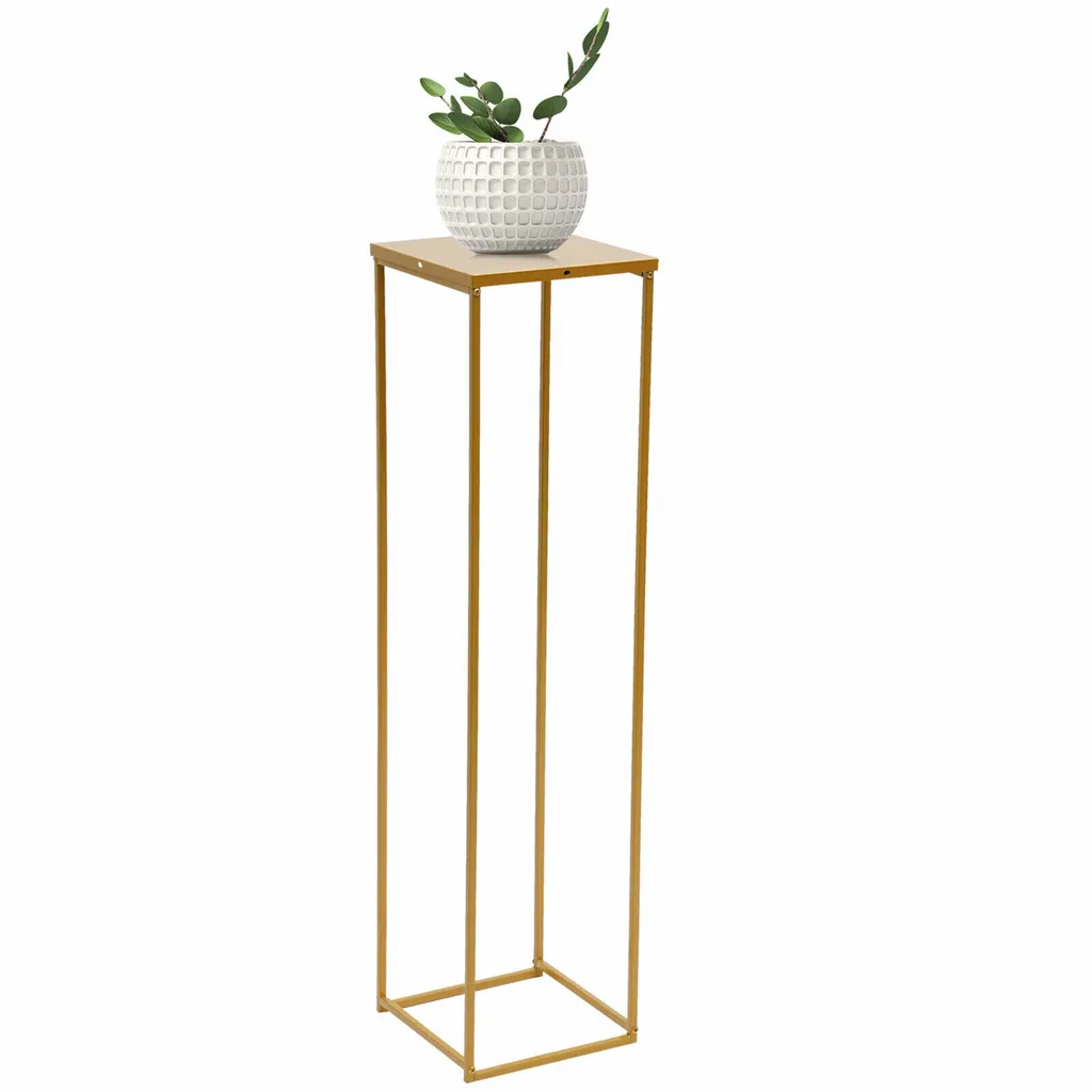 Support à fleurs 100 cm en métal noir - Porte-pot élégant pour jardin