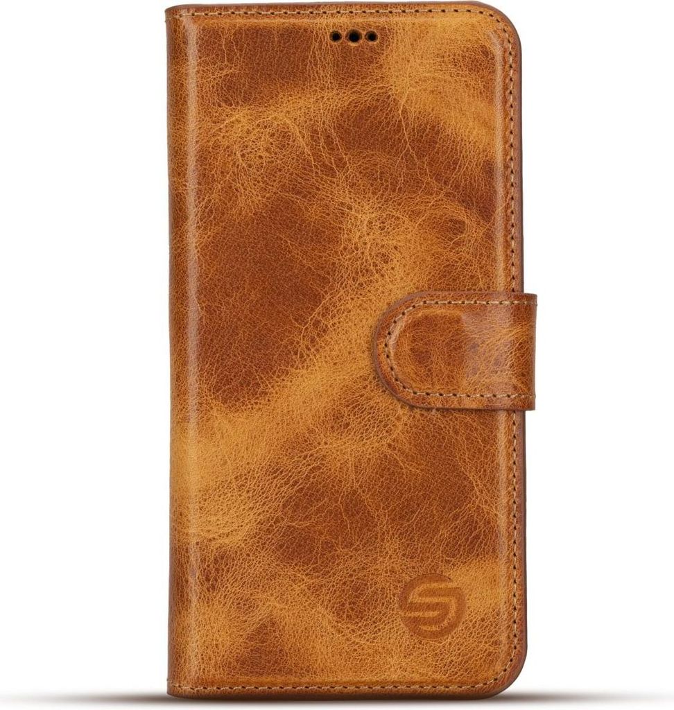 Solidenz Moda Book iPhone 17 echt leren Hülle - Lichtbruin