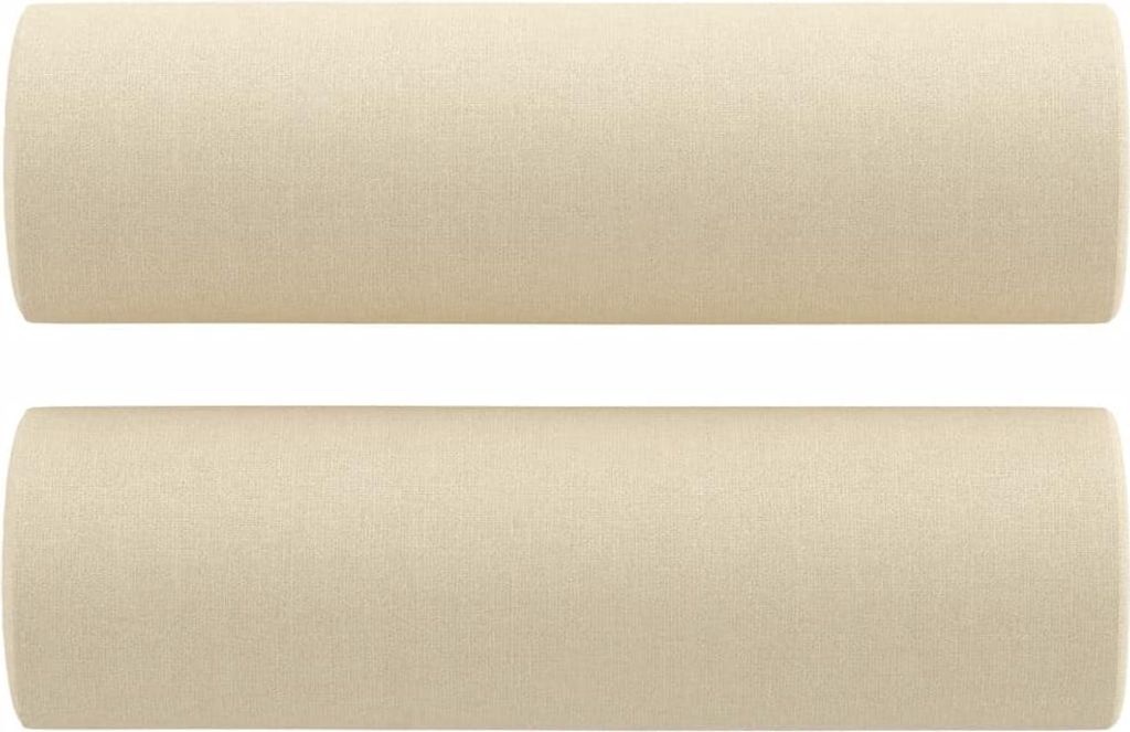 vidaXL Zierkissen 2 Stk. Creme Ø15x50 cm Stoff Produktbild 