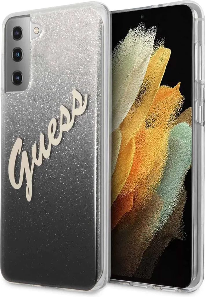 Custodia Guess Galaxy S21 Plus G996 Nero Glitter | GUHCS21MPCUGLSBK