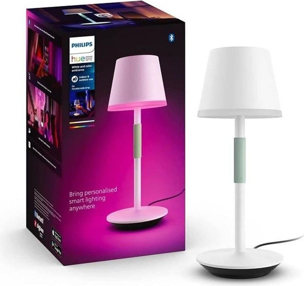 Philips Hue Go Tischleuchte weiß White Color Ambiance Akku Produktbild 