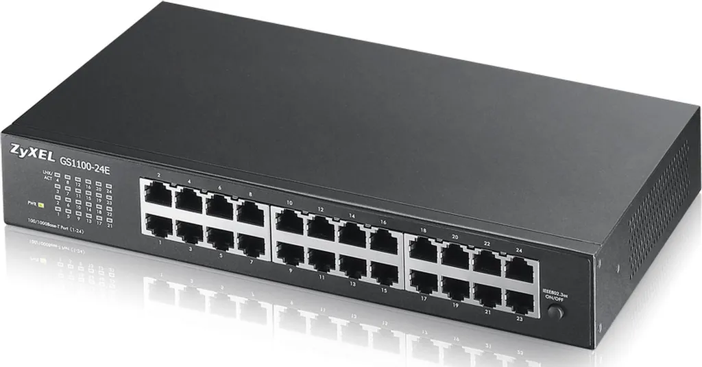 Switch Réseau 24 Ports Gigabit pour Bureau et PME Zyxel GS1100-24E Noir