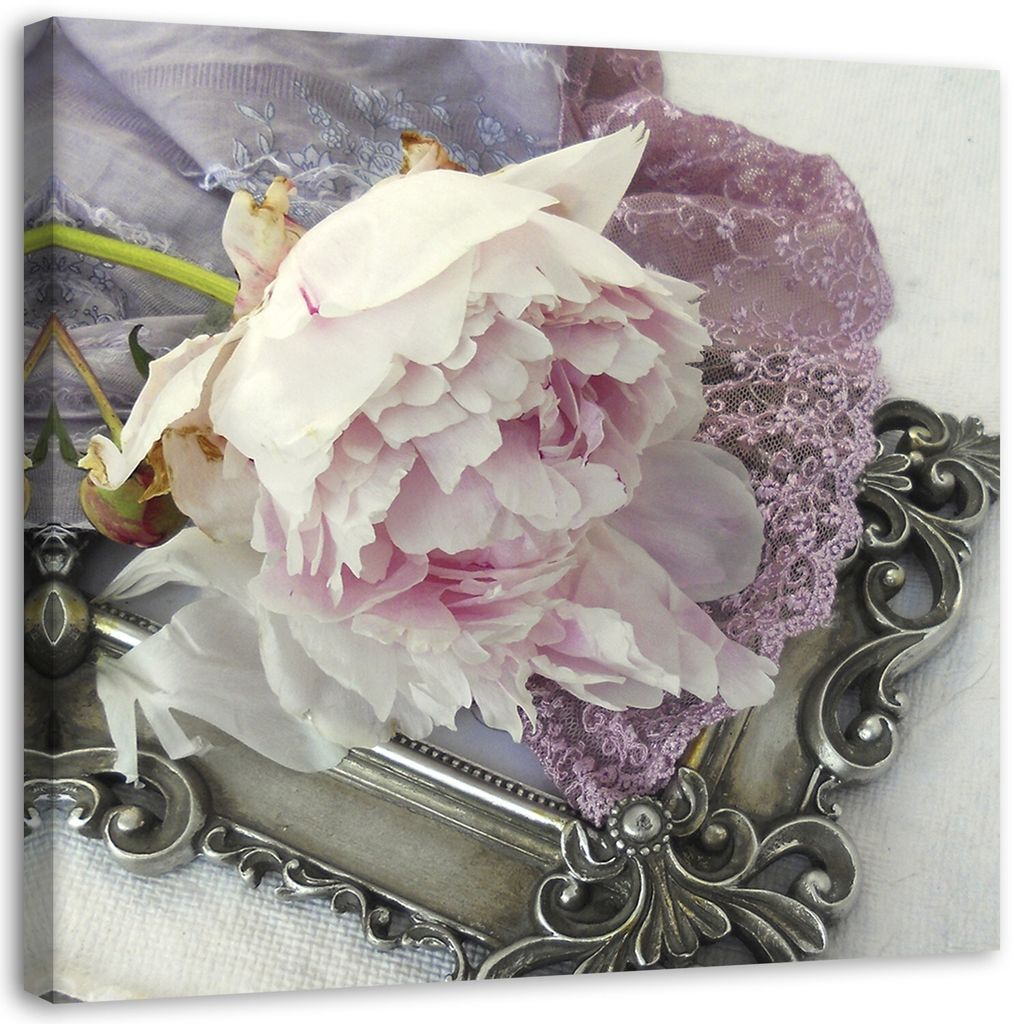 Leinwandbild rose rosa blume 50x50 cm Feeby rosa wandbild bereit zum aufhängen