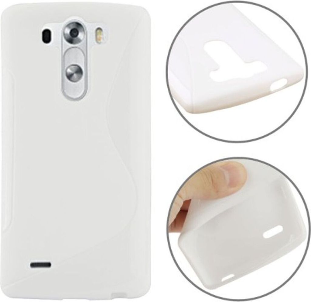Schutzhülle TPU Case Hülle für Handy LG G3 mini weiss