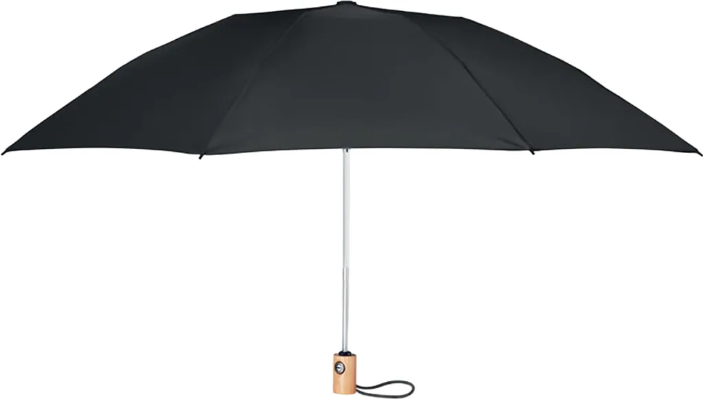 MidOcean Leeds MO889 Ombrello in Bambù 190T RPET | Accessorio Business Nero