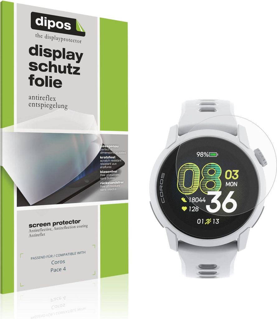 6x Schutzfolie für Coros Pace 4 matt Displayschutzfolie Folie Display Schutz dipos