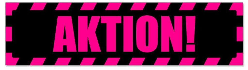 Kiwistar - Autoaufkleber - Pink - Schwarz - 30 x 8 cm - Aktion! gestreift - Hinweis Aufkleber Sticker für Auto, Kfz, Fahrrad, PKW, LKW