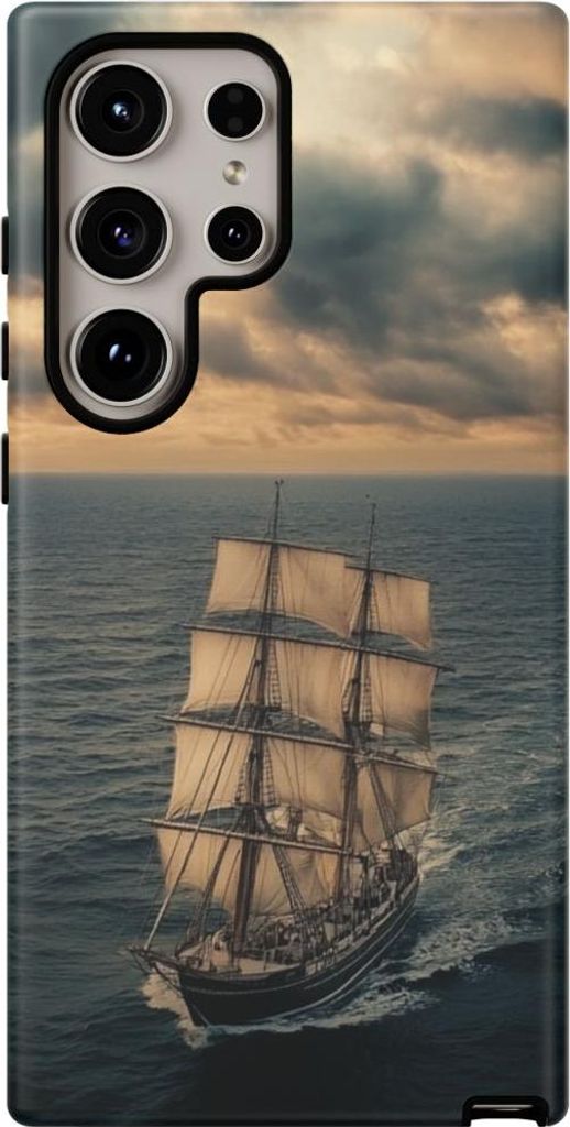 Segelschiff auf stürmischer See – Hülle Kompatibel mit Galaxy S24 Ultra