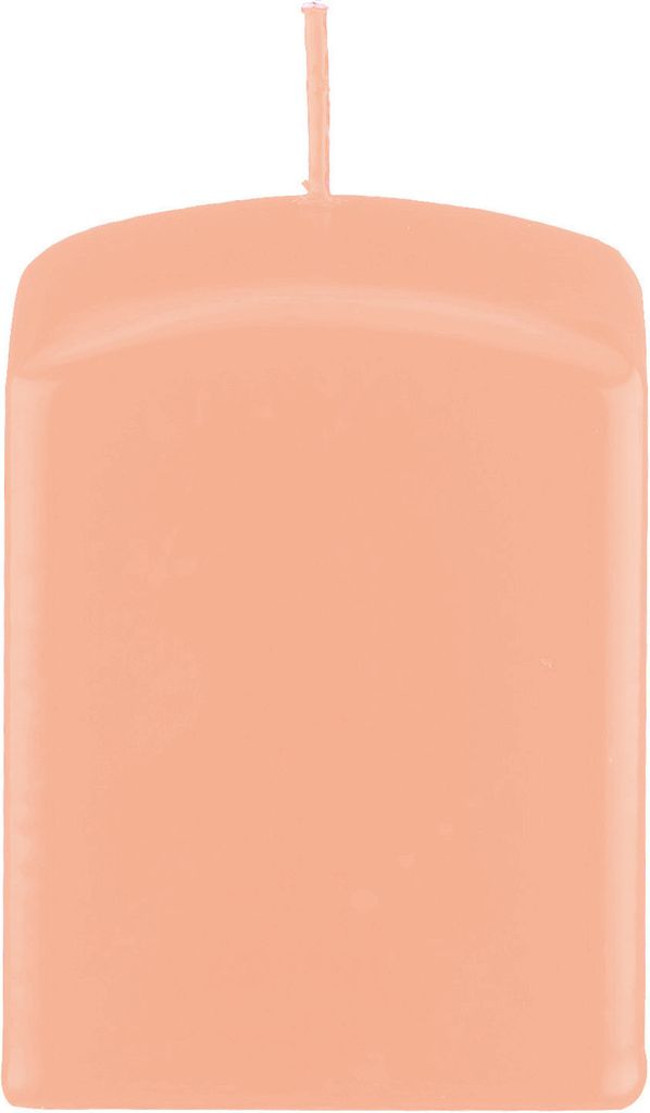 Quader Kerzen, Quadratische Kerzen Lachs 80 x Ø 70/70 mm, 8 Stück