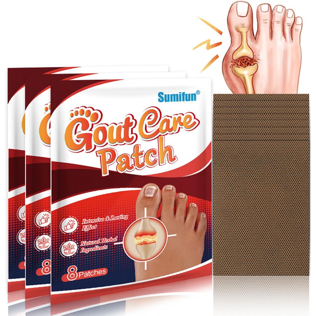 40 Stück Gichtpflaster zur Schmerzlinderung, Schwellungsreduktion, Entzündungshemmung und Förderung der Durchblutung.