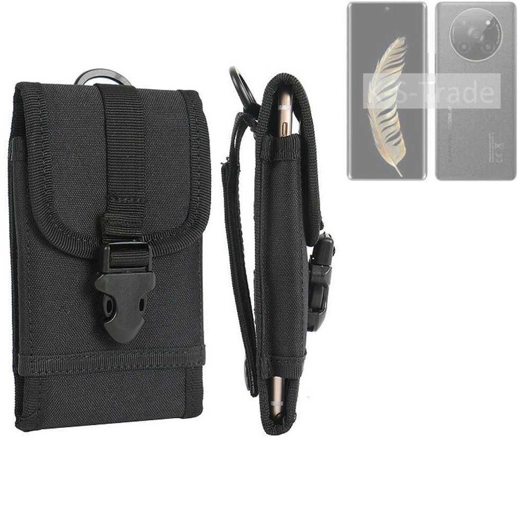 K-S-Trade Holster Handy Hülle kompatibel mit General Mobile GM Phoenix 5G Holster Handytasche Gürtel Tasche Schutz Hülle Robust Outdoor schwarz