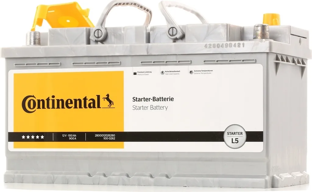 Batterie de voiture Continental 100Ah 12V 900A : Fini les Panne au Réveil