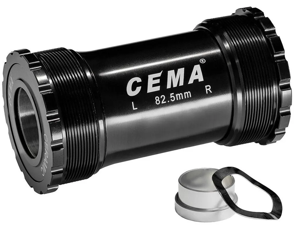 Boîtier de Pédalier T45 Cema pour vélo de route et axe SRAM GXP Noir