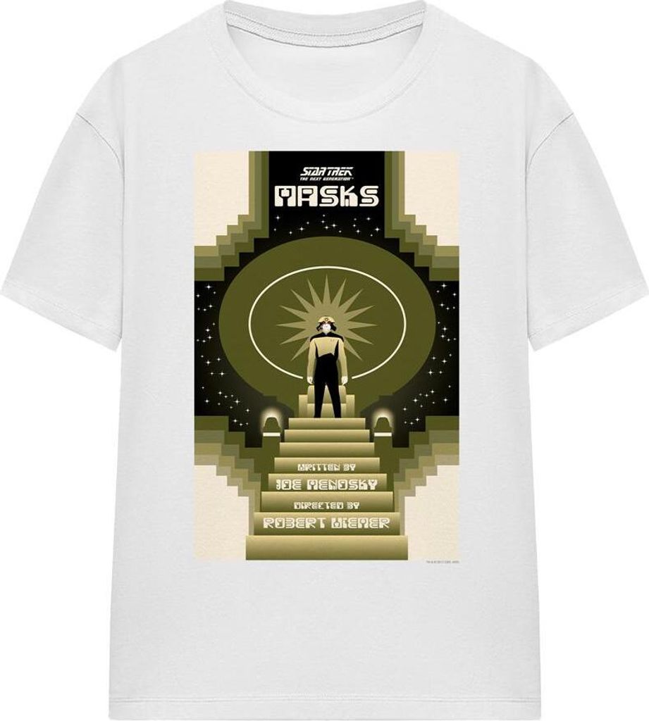 Star Trek - "The Next Generation Season 7 Episode 17" T-Shirt für Herren/Damen Uni TV16608 (XXL) (Weiß)