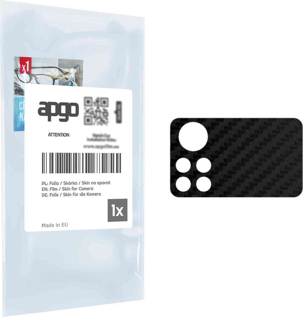 apgo Objektivschutz-Folie, Kameraschutz kompatibel mit Xiaomi Poco X4 Pro, Carbon-Imitation, Rückseite Schutzfolie für Kamera-Insel, Hinten Folie...