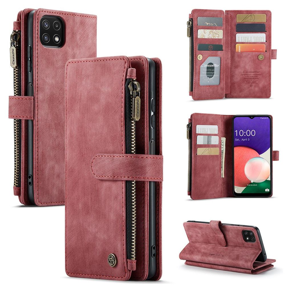 Galaxy A22 5G Case,PolyuréthaneLeather Zippered Case, Image du produit 