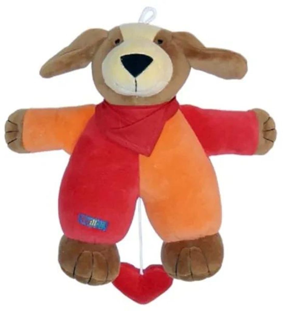 Spieluhr Hund rot-orange ca. 25 cm waschbar mit La Le Lu Produktbild 