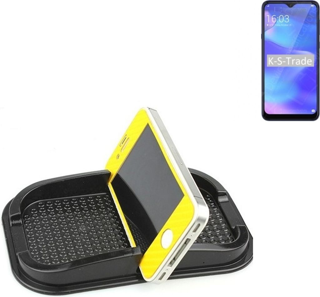 K-S-Trade Auto Anti Rutsch Matte Smartphone-Halter kompatibel mit HiSense Rock V Haft Pad Armaturenbrett Handy-Halterung Silikon
