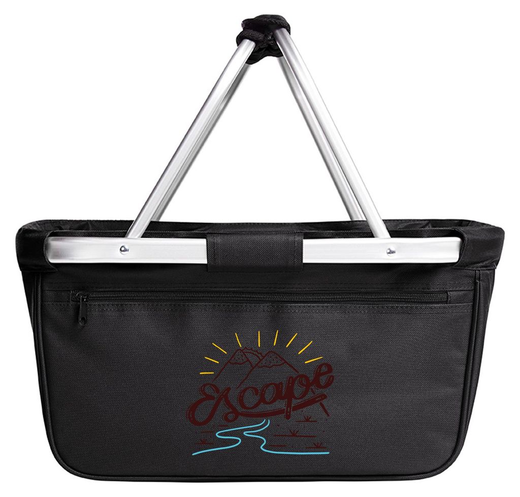 Huuraa Einkaufskorb Escape Berge 20 Liter Black faltbarer Tragekorb Geschenkidee