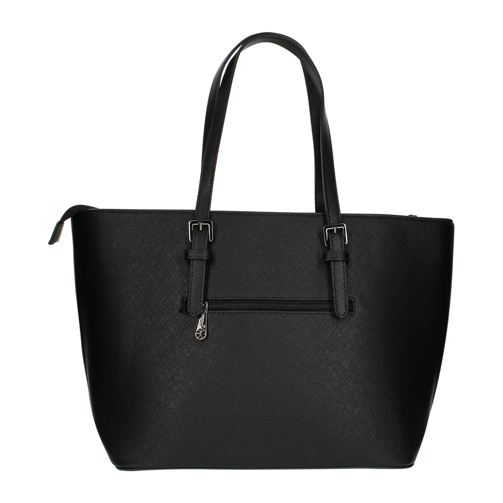 Borsa Shopping Gallantry Nera: Spazio e Stile in Ecopelle - 3