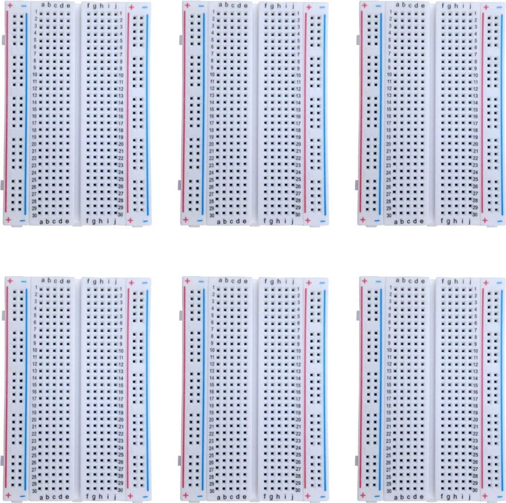 MMOBIEL 6 Stk. Lötfreie Leiterplatten-Sets für Prototypfertigung mit 400 Punkten
