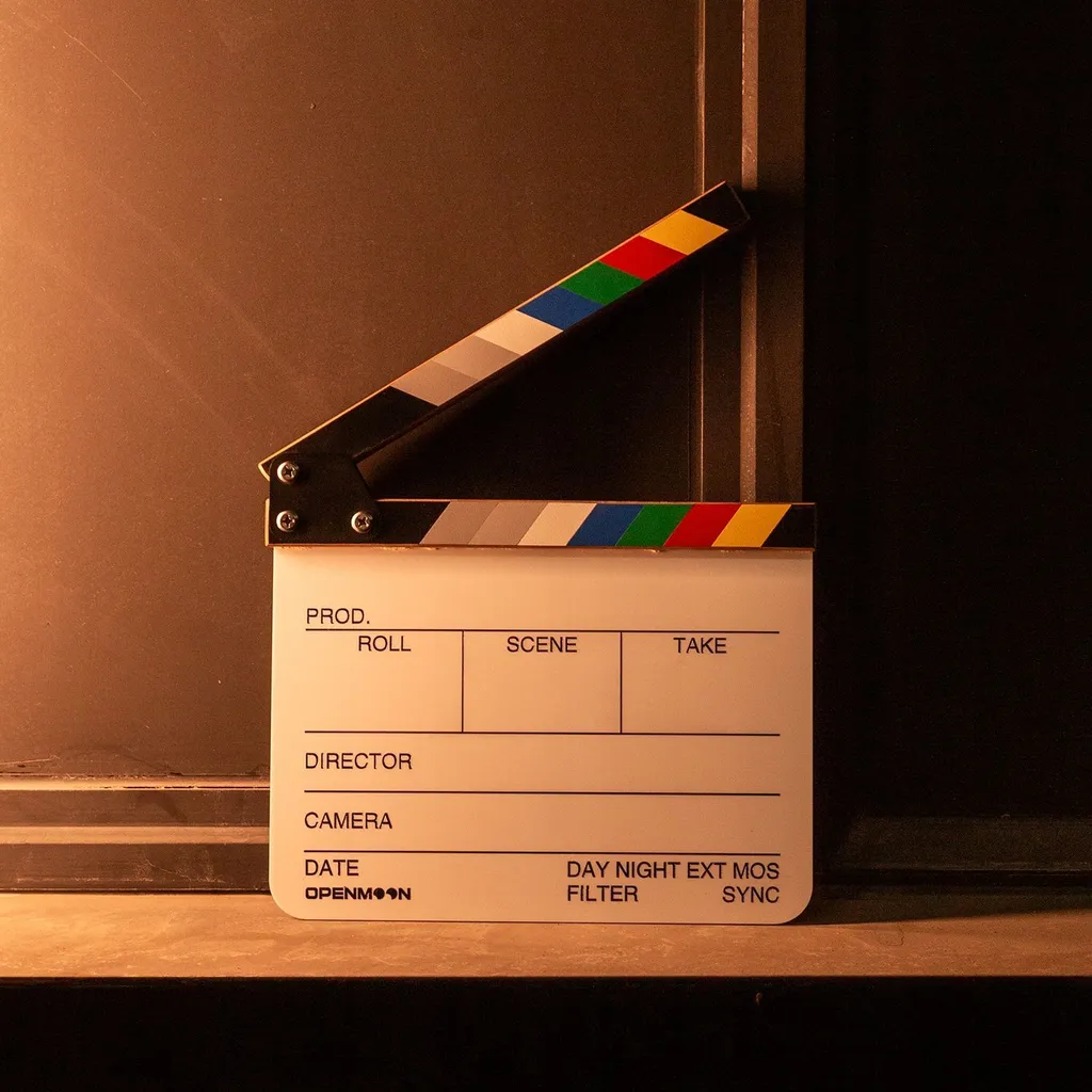 Clap de Cinéma Blanc 28x24cm Surface Effaçable à Sec Modèle OCJB02 - 4