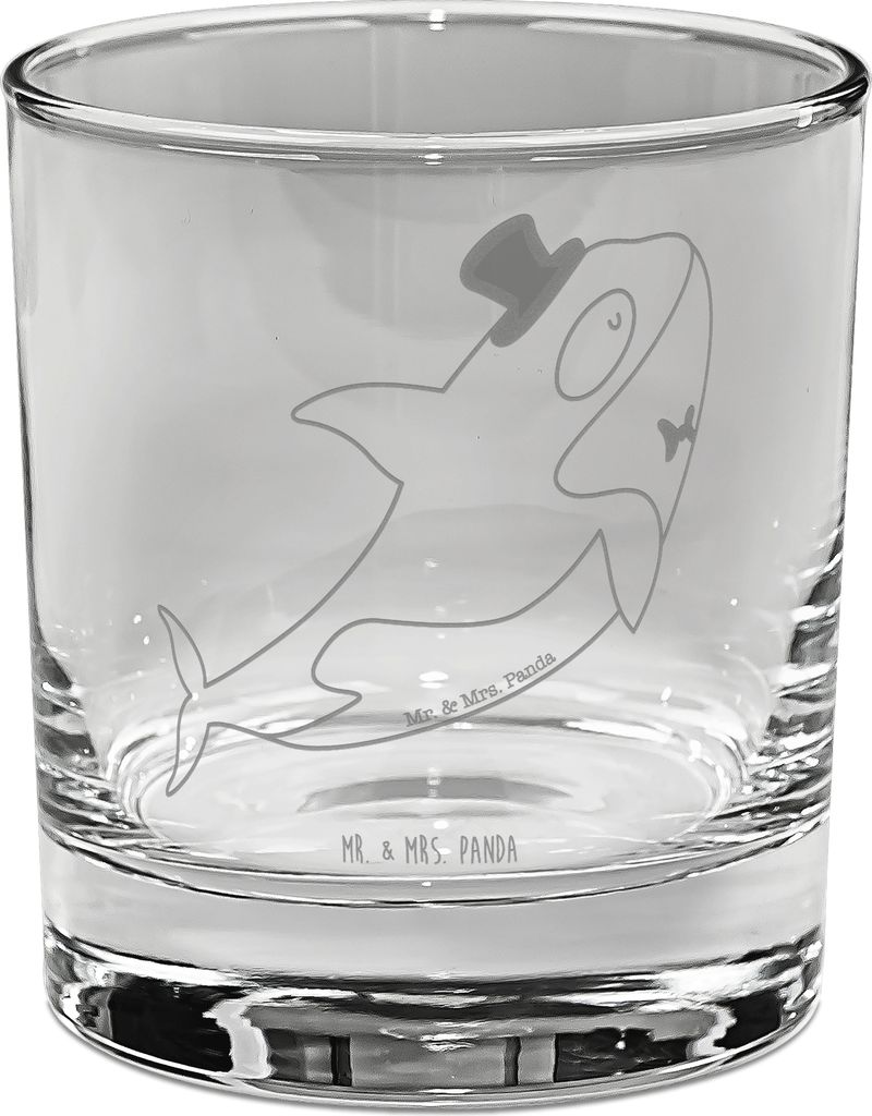 Mr. & Mrs. Panda Glas Orca Zylinder - Transparent - Geschenk, Trinkglas, Urlaub, Geburtstag, Tumbler, Fest, Gin, Cocktailglas, Glückwunsch, Feier,...