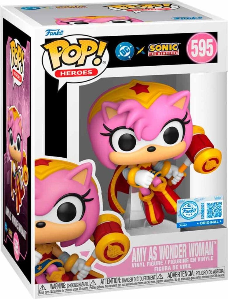 FUNKO POP! Vinyl Figur DC Comics and Sonic the Hedgehog Amy as Wonder Woman 595 Special