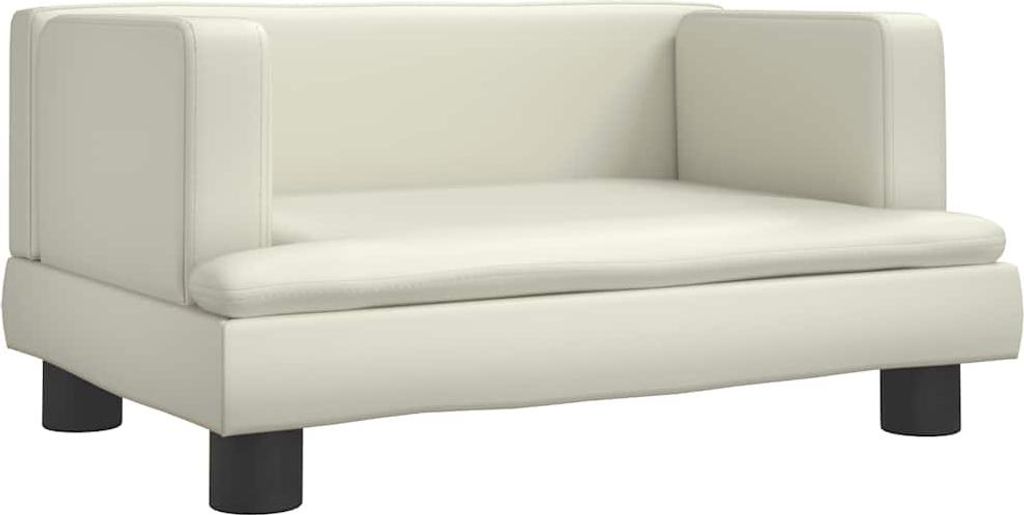 vidaXL Hundebett Creme 60x40x30 cm Kunstleder