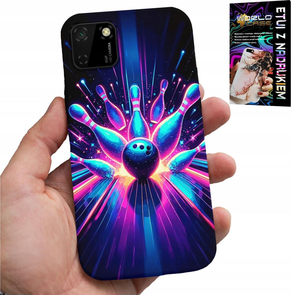 Hülle Für Huawei Y5P - Bowling Strike Cover, Rückseite