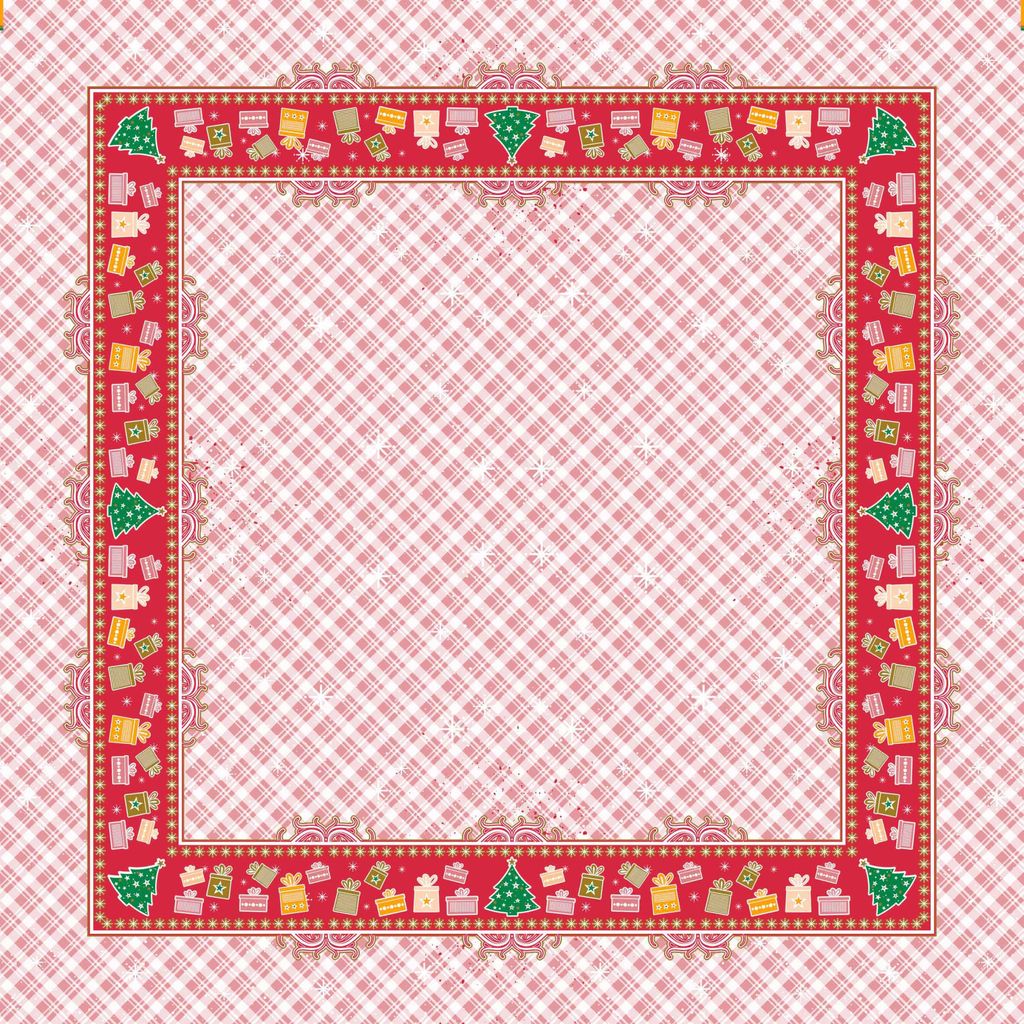 Sovie HOME Weihnachtstischdecke Joy in Rot aus Linclass Airlaid 80 x 80 cm, 1 Stück