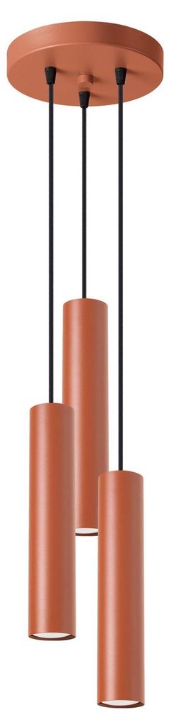 Hängeleuchte Metall GU10 B: 195 cm H: max. 108 cm Ocker 3-flammig Modern Hängelampe