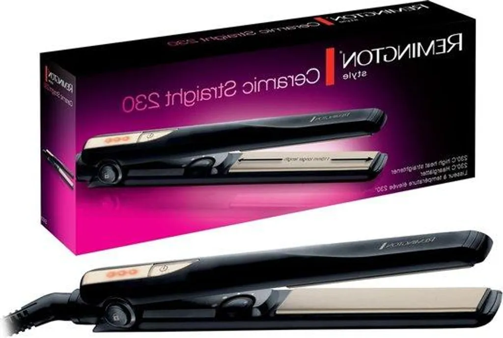 Lisseur cheveux céramique noir avec système de protection thermique