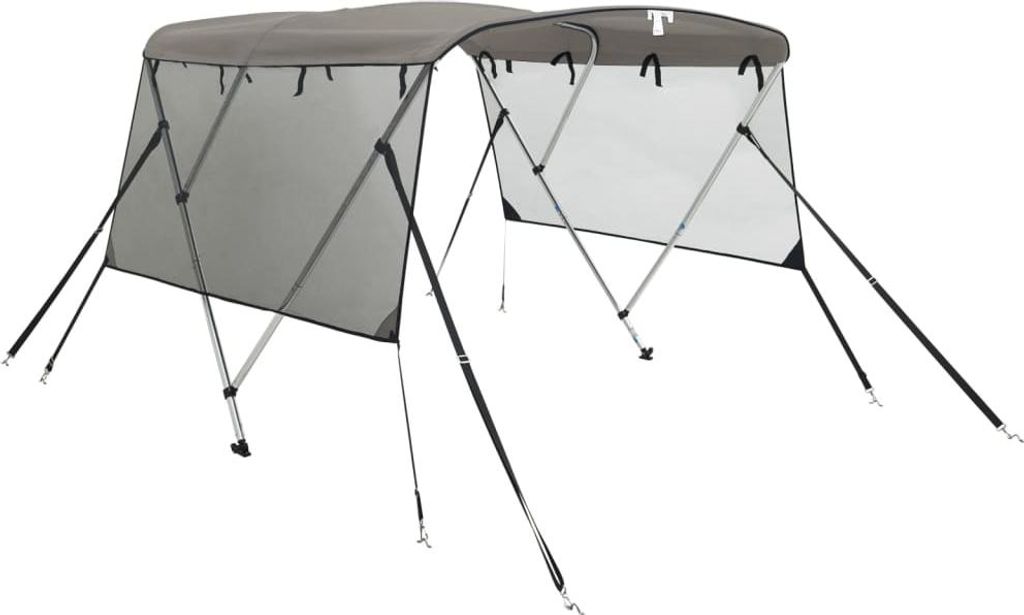 vidaXL 3-Bow Bimini-Top mit Mesh-Seitenteilen 183x(154-167)x137 cm