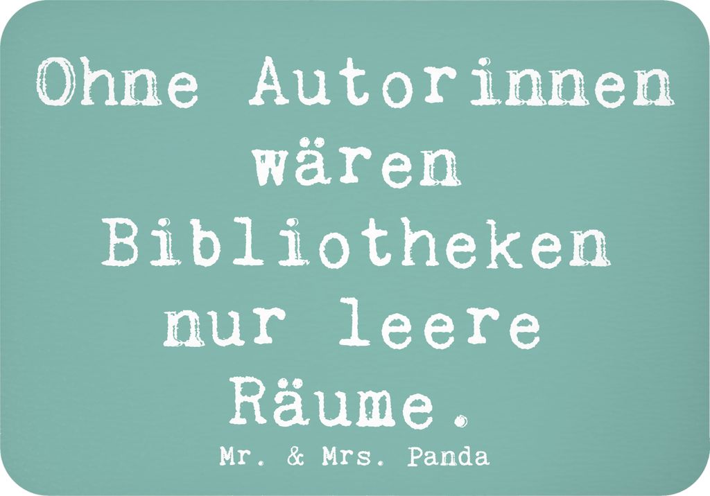 Mr. & Mrs. Panda magnet Spruch Autorin Magie - Meeresbrise - Geschenk, personalisierte Geschenke, holzmagnet, Notizhalter, Liebe zum Schreiben, kre...